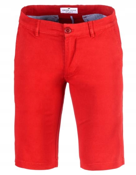Kraťasy červené chino kraťasy Cross Jeans A565-310, velikost 28