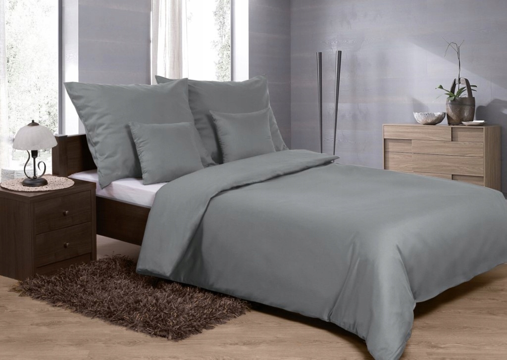 Posteľná bielizeň bavlnená saténová 160x200 +2x70x80+2x40x40 sivá_44 Matex