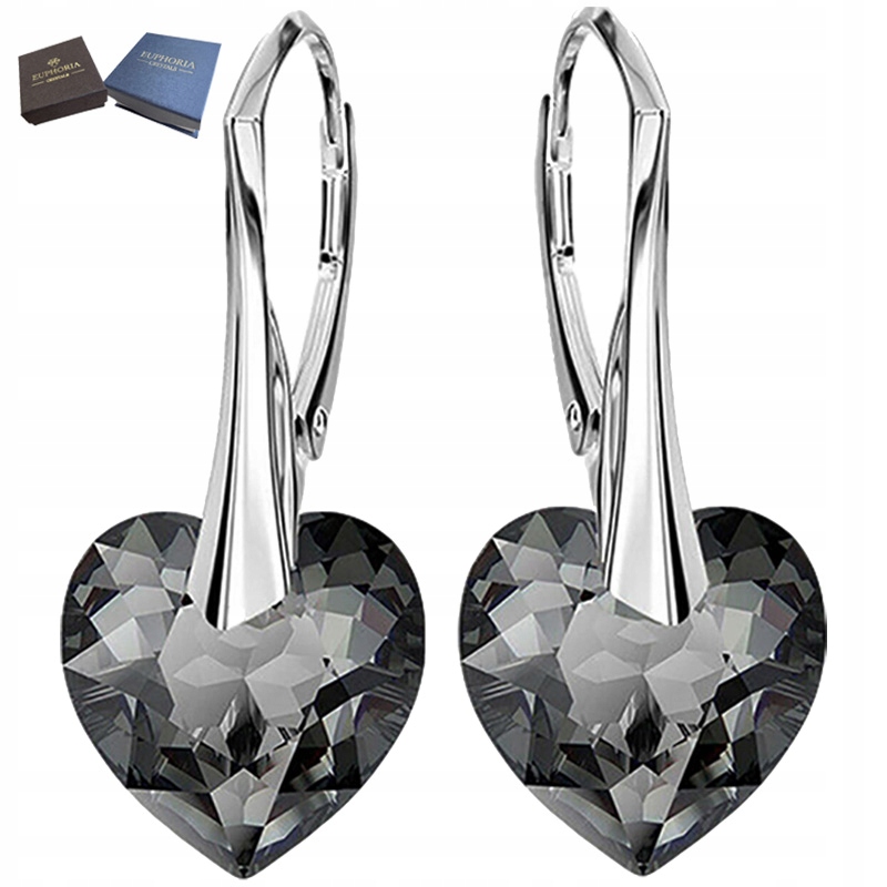 Stříbrné Náušnice Dámské Závěsné Srdíčko Anglické zapínání Dárek pro manželku