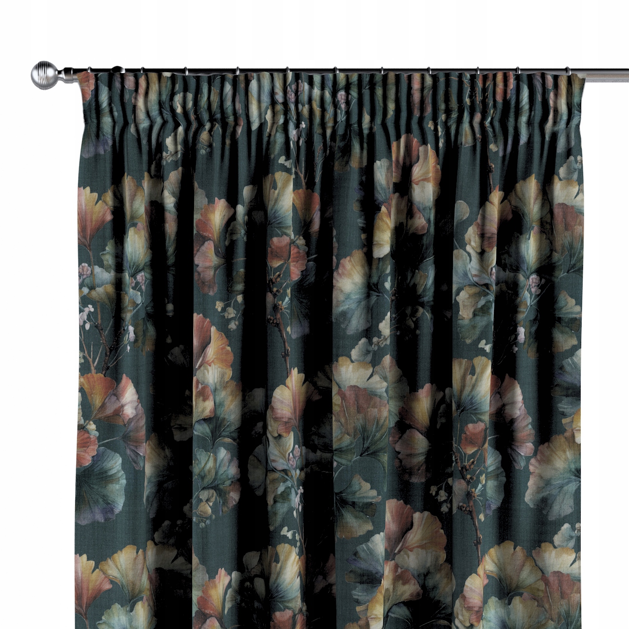 Záves na vlnitej páske 1 ks 130x245 cm modrý