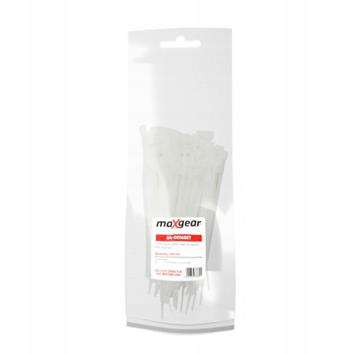 Maxgear Opaska Plastikowa 3X80 (1 Opak. 100 Szt) Biała