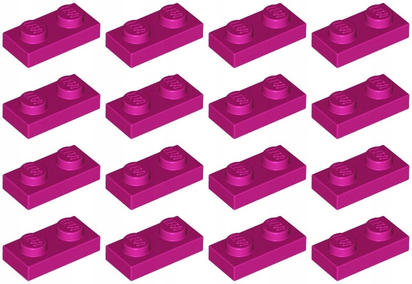 

Lego 3023 Płytka 1x2 magenta Nowa (6g) 16 szt.