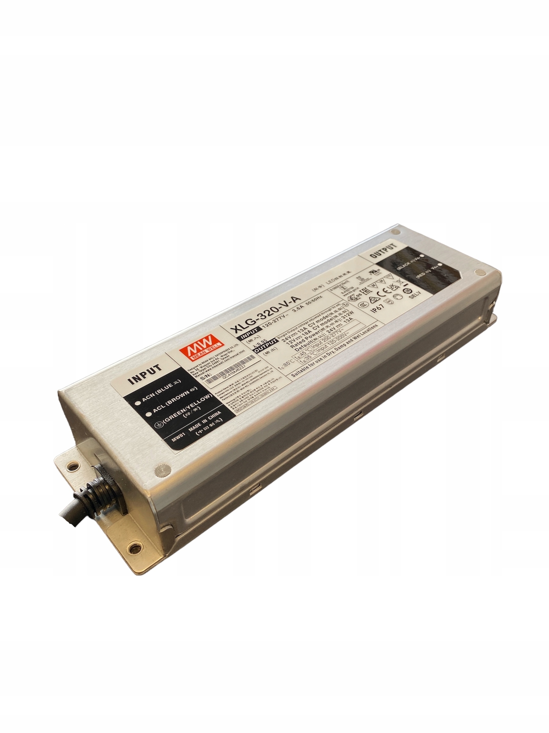 Mean Well XLG-320-V-A 18A/12V/216W 13A/24V/312W IP67 Led napájací zdroj