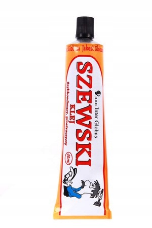Klej Szewski Uniwersalny Do Butów Skóry Gumy Tkanin Filcu Mocny 40 ml.