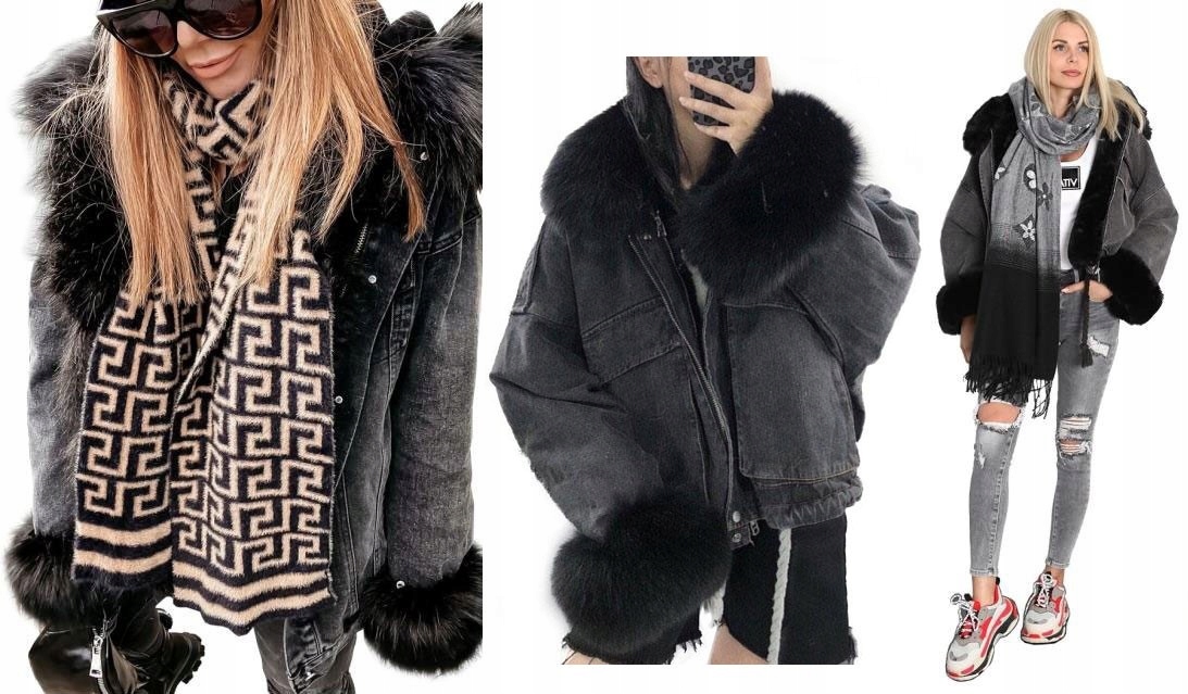 

Kurtka Jeansowa Z Futerkiem Katana Futerko Miś M