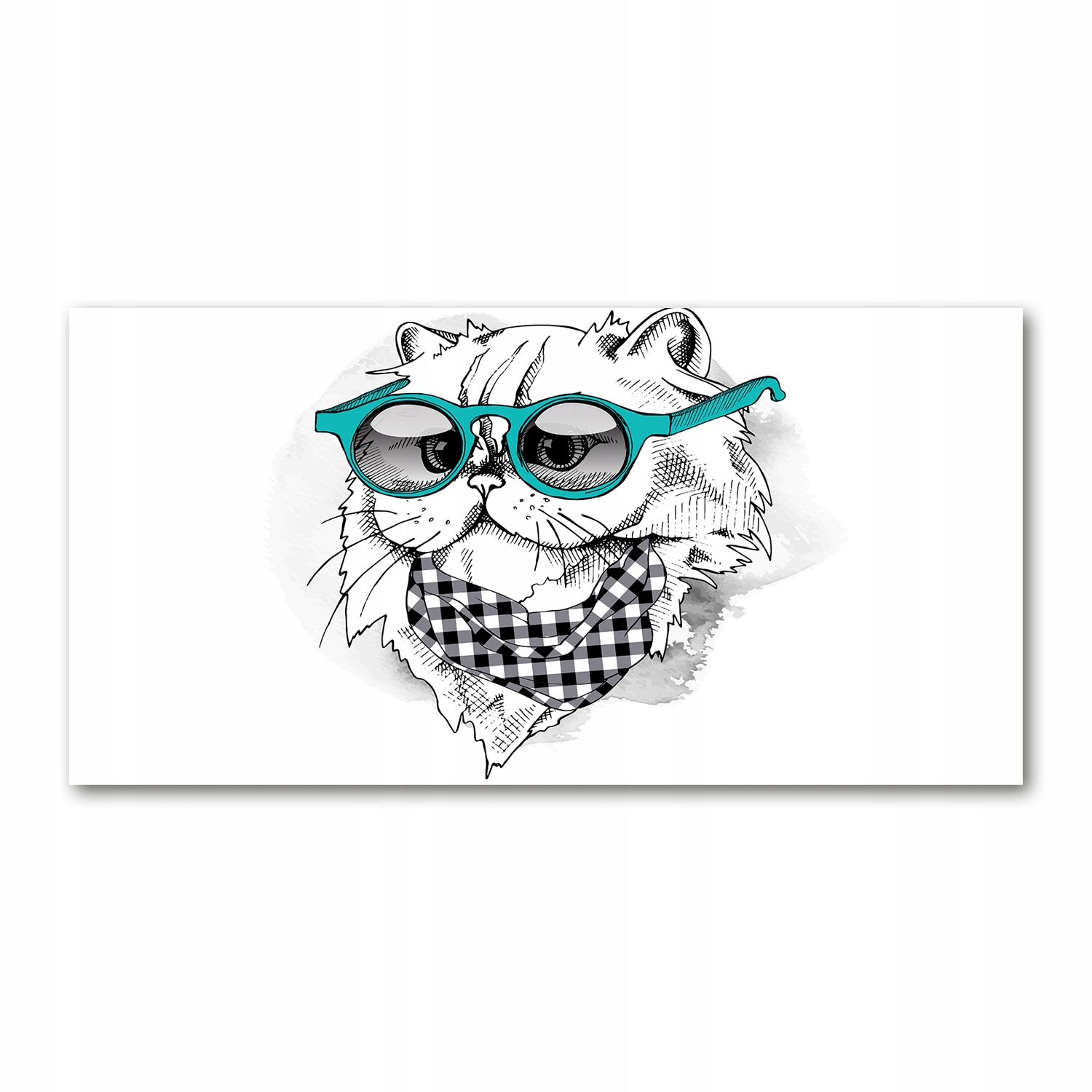 

Foto obraz akryl zdjęcie Kot w okularach 120X60 cm