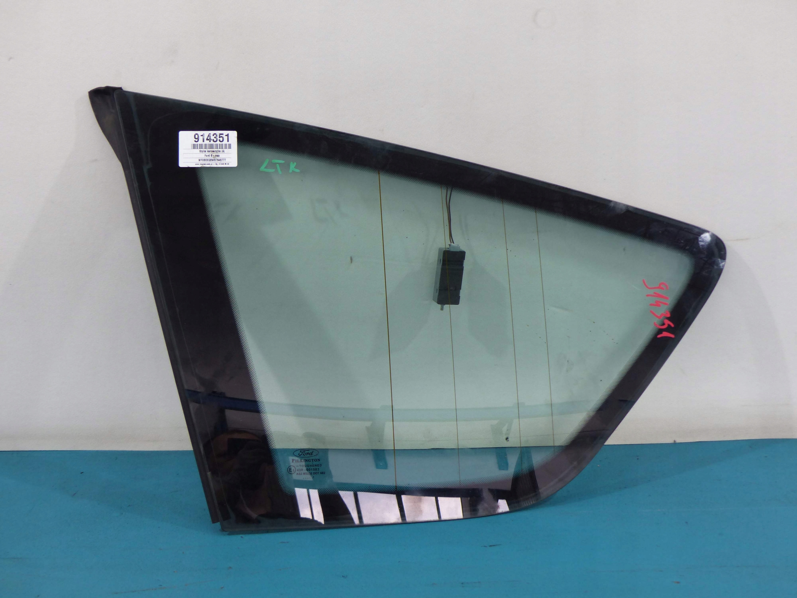 SZYBA KAROSERYJNA TYŁ LEWA FORD S-MAX I 07R