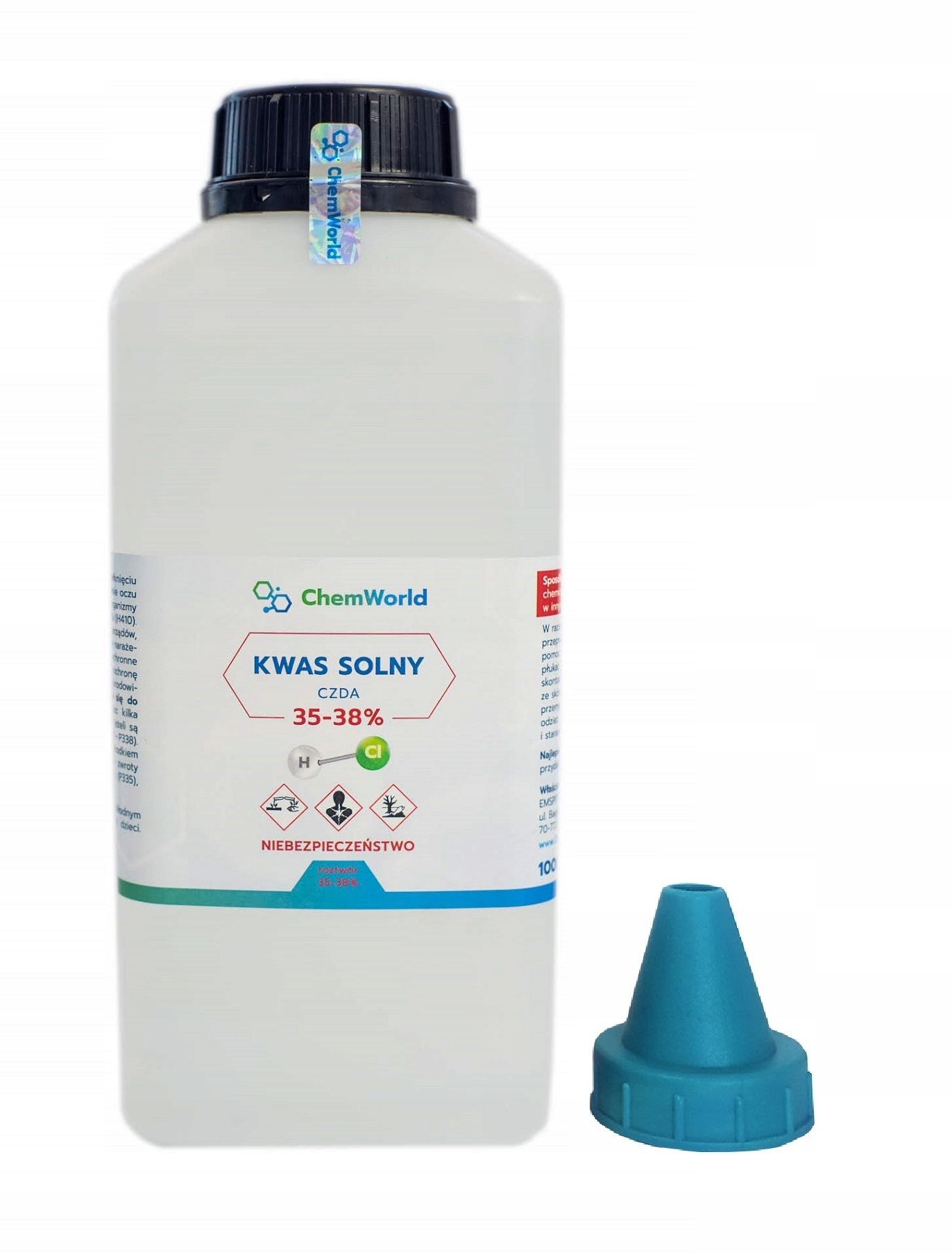 

Kwas Solny 35 38% Czda Techniczny 1000 ml