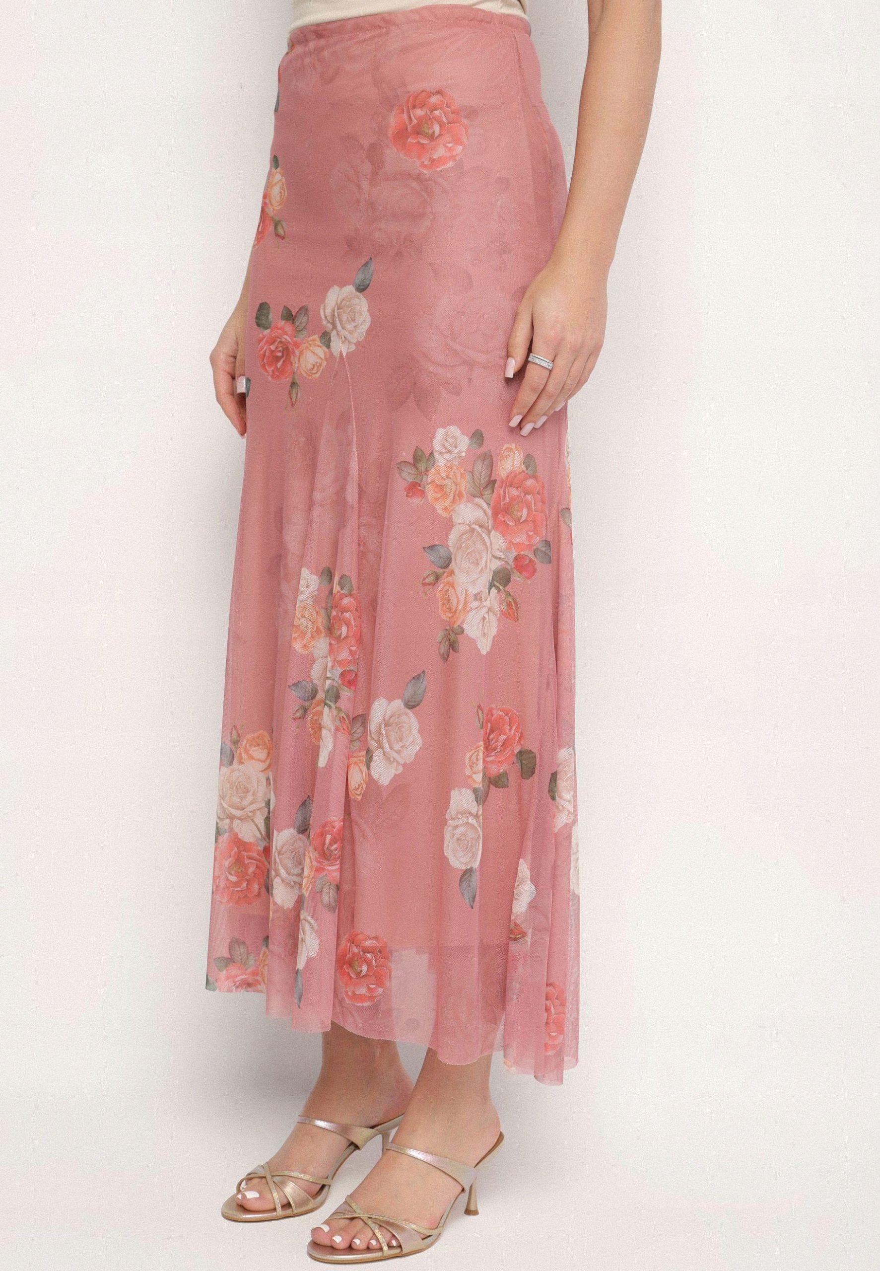Sukně Růžová Rozevřená Boho S gumou v pase Boho Born2be M/L