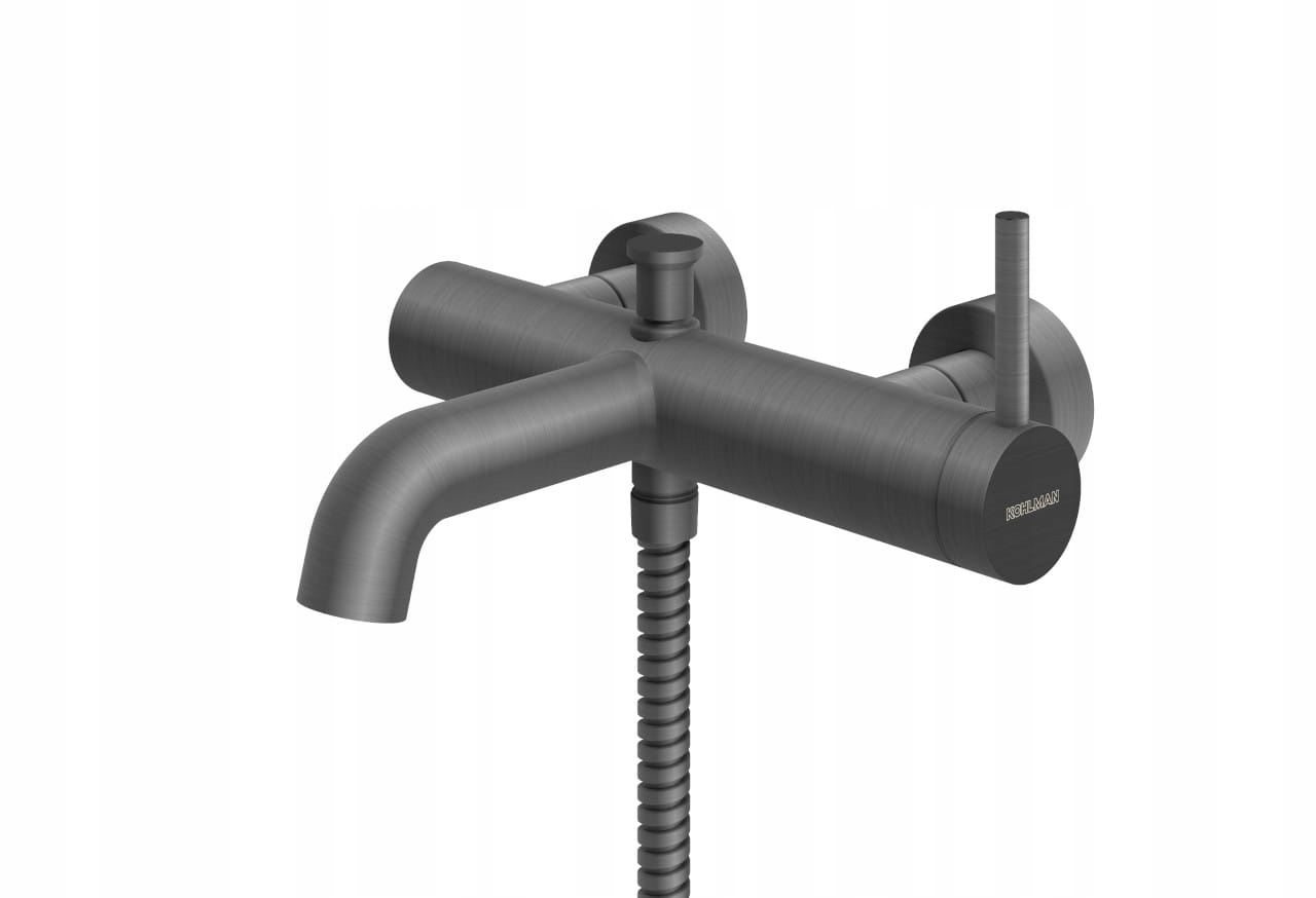 Vaňová a sprchová jednopáková nástenná batéria Axel Gray grafitová