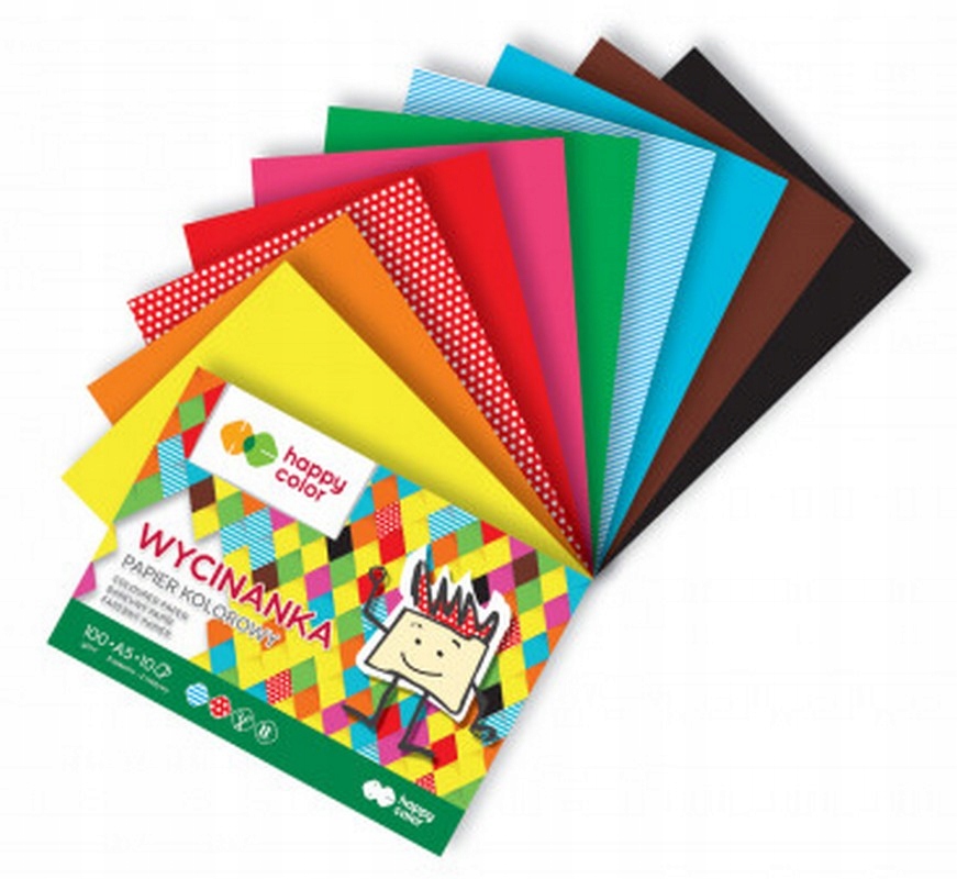 

Happy Color Papier Kolorowy blok wycinanka A4