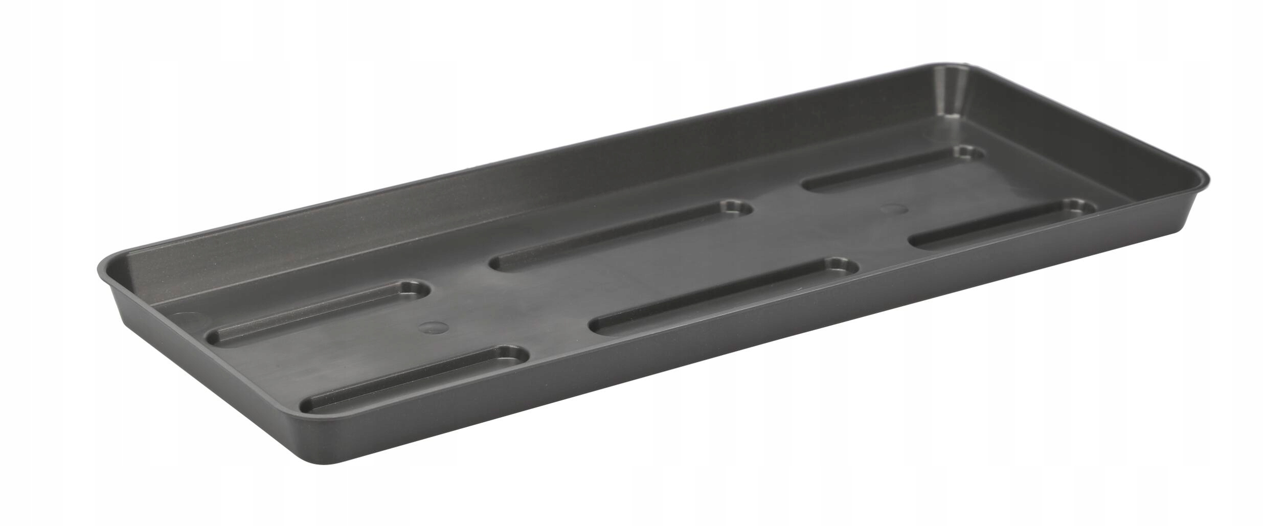 PODSTAWKA POD DONICZKĘ NA BALKON TACKA PROSTOKĄTNA 40cm RATTAN GRAFIT