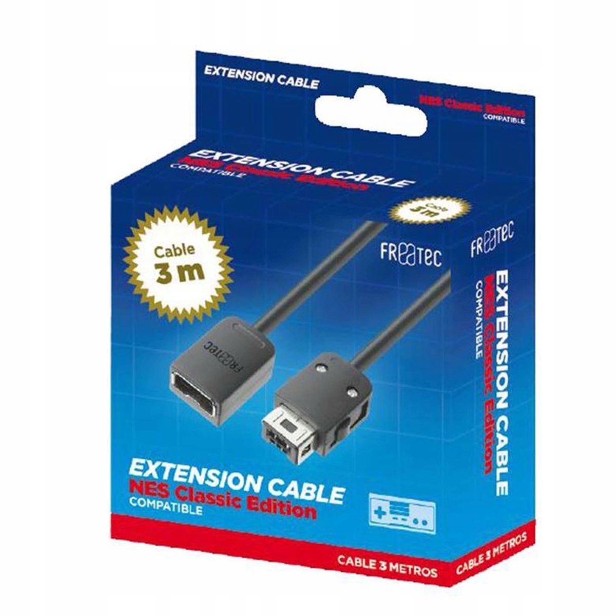 Kabel Przedłużający Mini Nes 3 Metry / NOWY