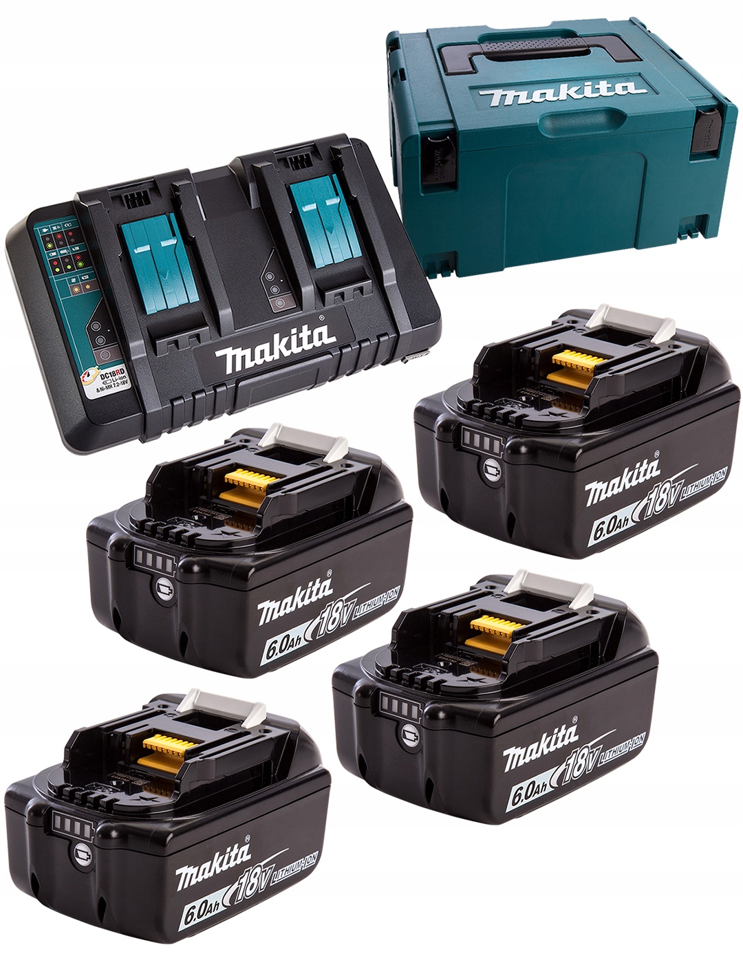 

Szybka ładowarka DC18RD 4x BL1860B 6Ah Makita