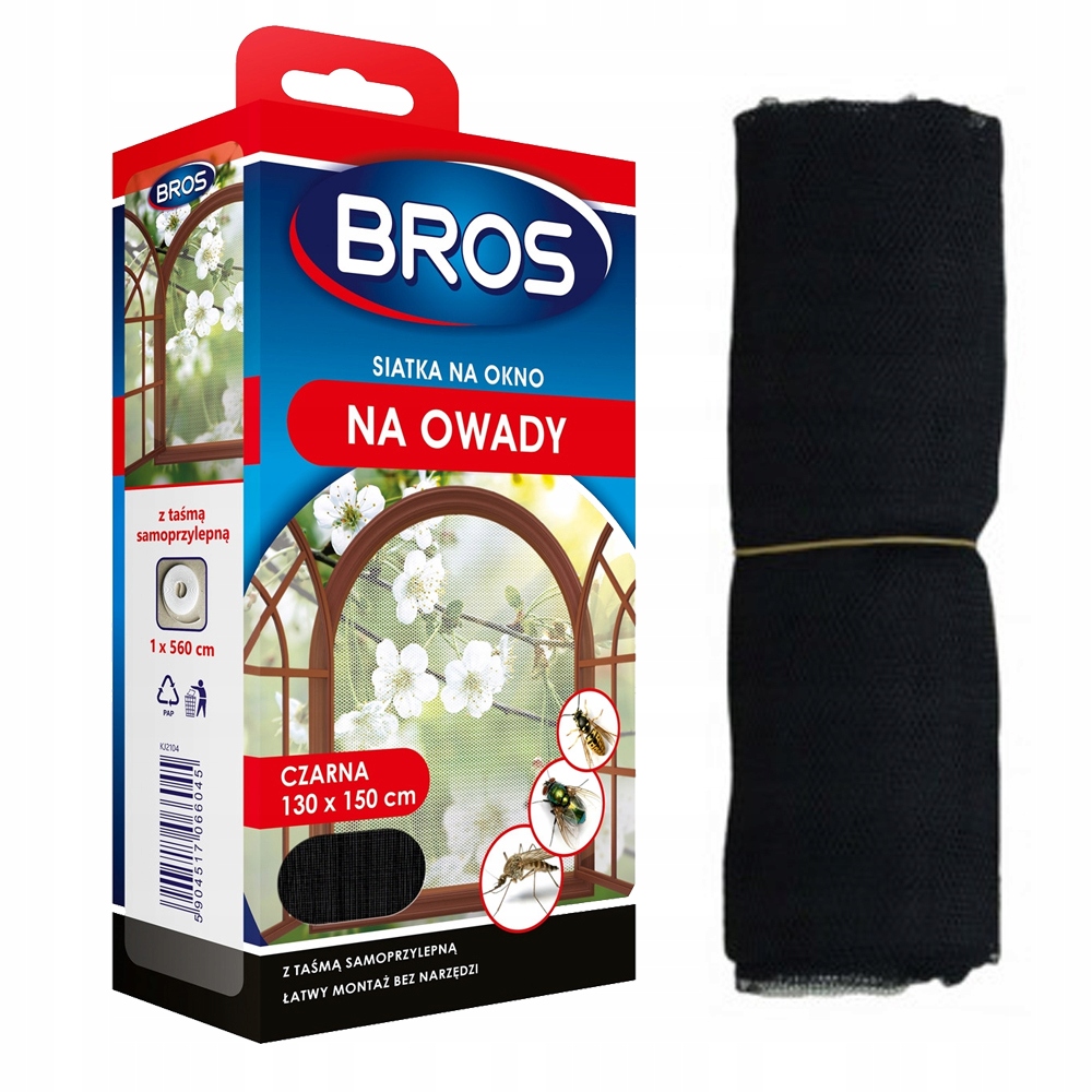 

Bros Siatka Na Okno Na Owady 130x150 cm Czarna