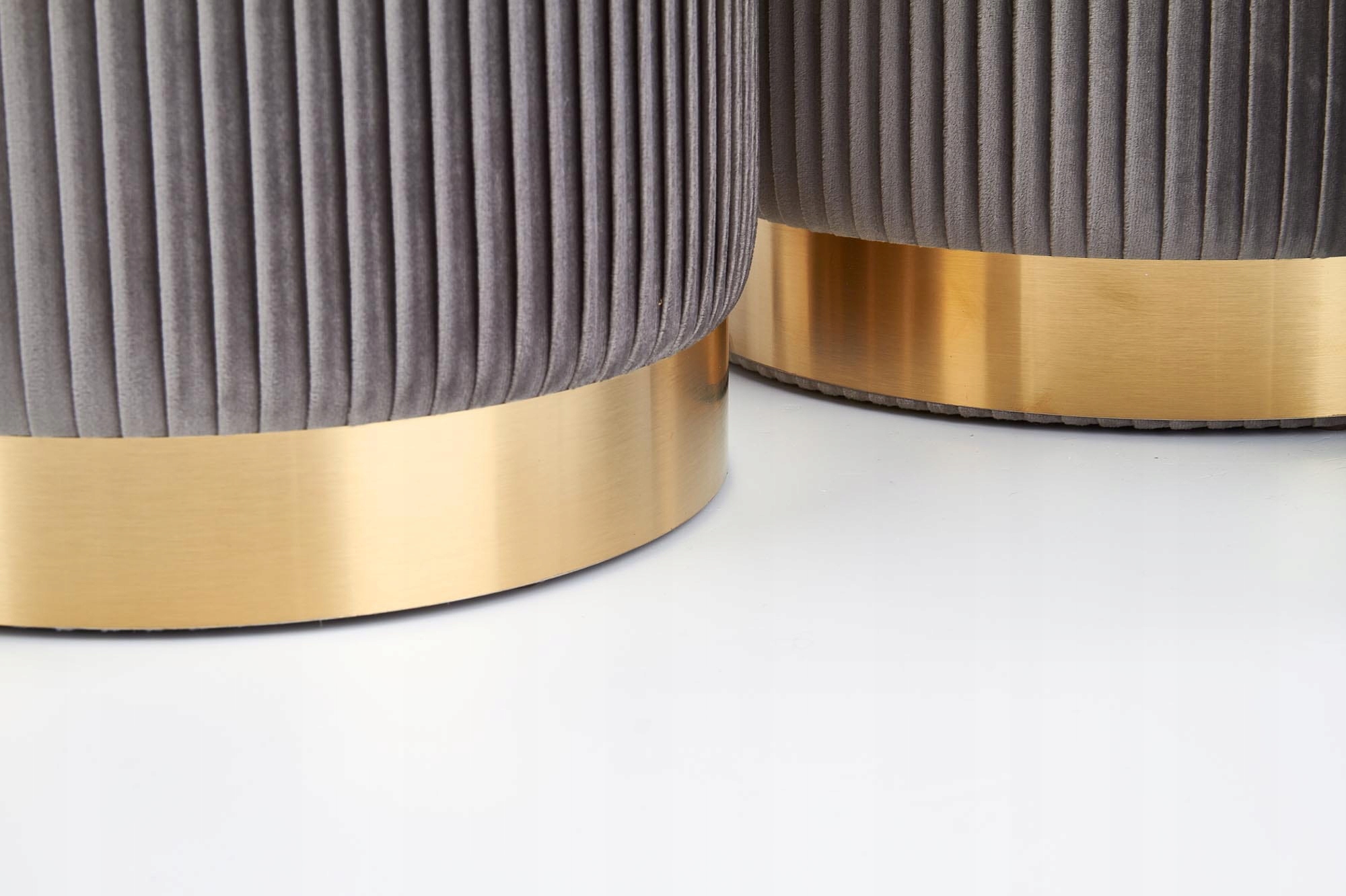 Halmar MONTY zestaw 2 puf popielaty Głębokość mebla 36 cm