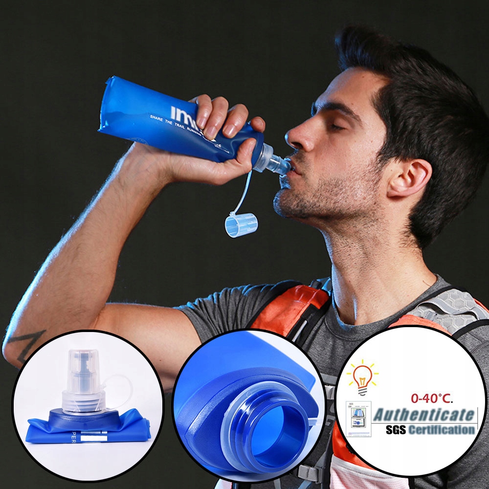 Worek Na Wodę 1L 500ML 2L na Biegowy Rower Plecak Materiał TPU