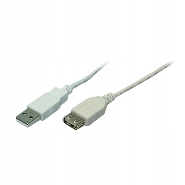 Kabel Usb 2.0 wtyk na gniazdo przedłużacz 20cm przedłużka