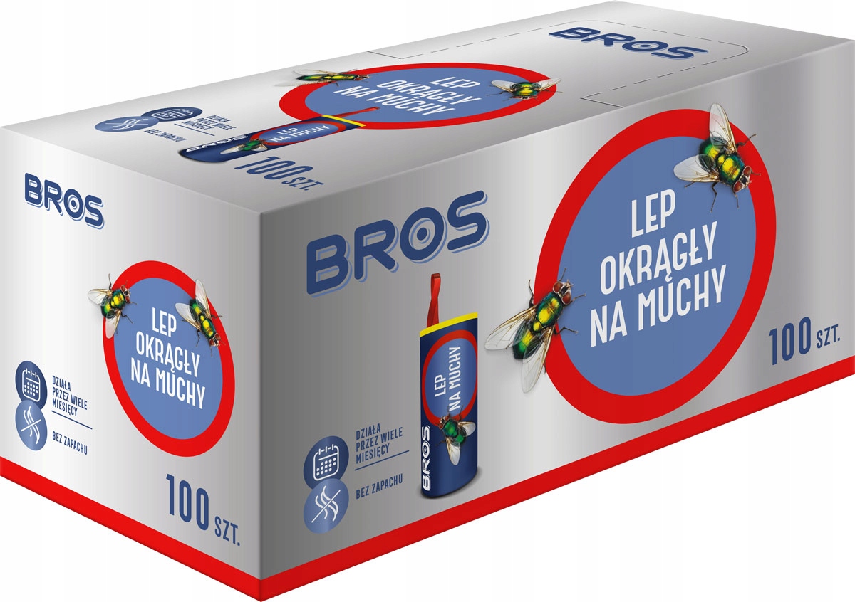 

Bros Lep Na Muchy Okrągły Taśma Mocny 100 Sztuk
