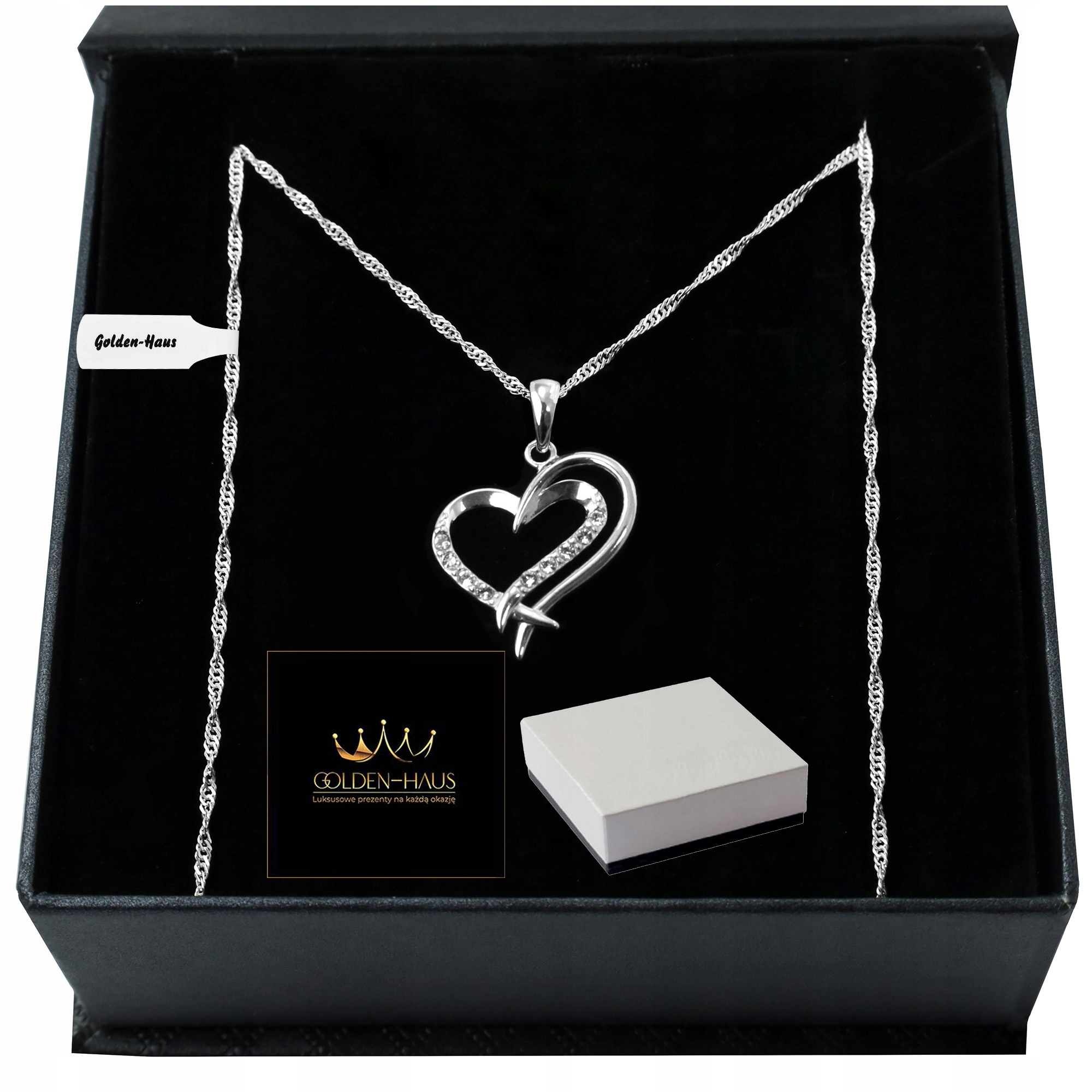 Stříbrný Řetízek Se Srdíčkem A Zirkony 925 Dárek Pro Babičku