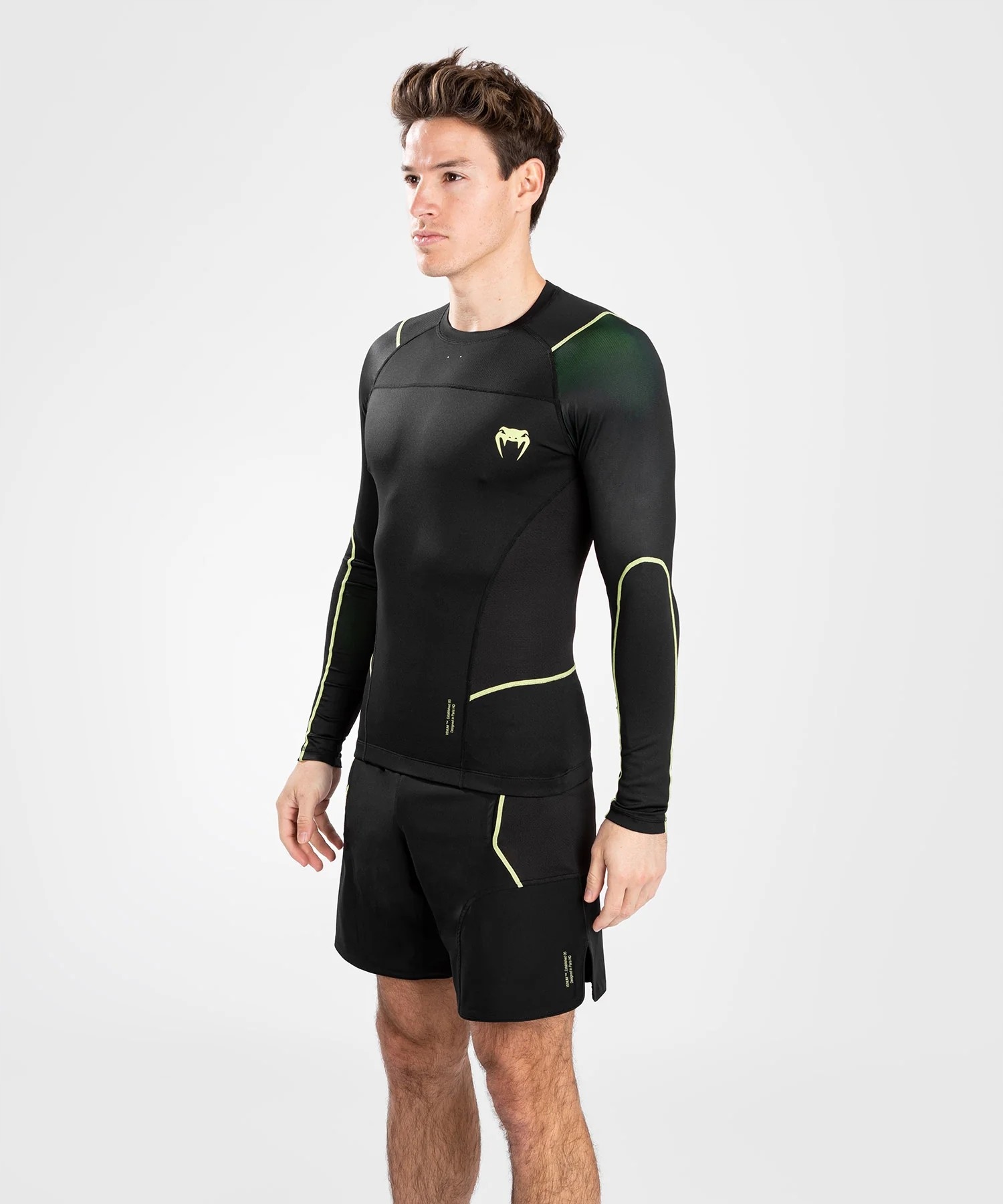 Rashguard Męski Długi Rękaw Venum Fusion 2.0 Czarny/Żółty r. XL