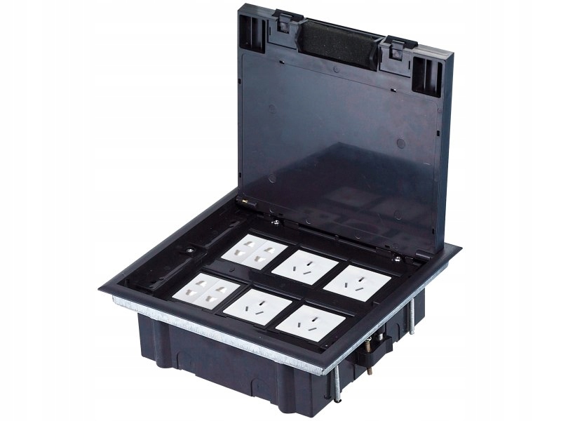 Podlahová krabice (floorbox) 6 M (45x45) nastavitelná hloubka, pro podlahu tec