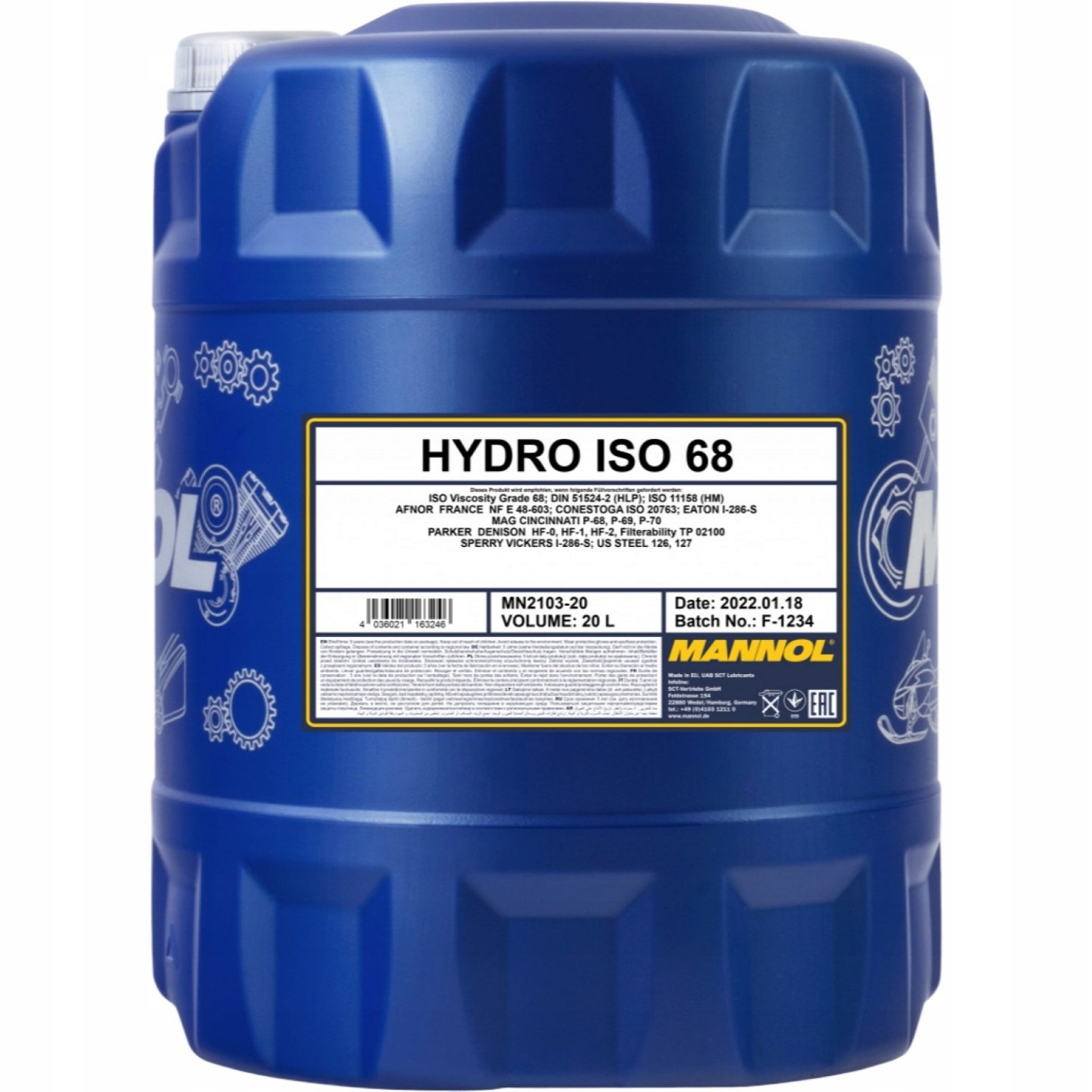 

Olej Hydrauliczny Mannol Hlp 68 ISO68 2103 20L