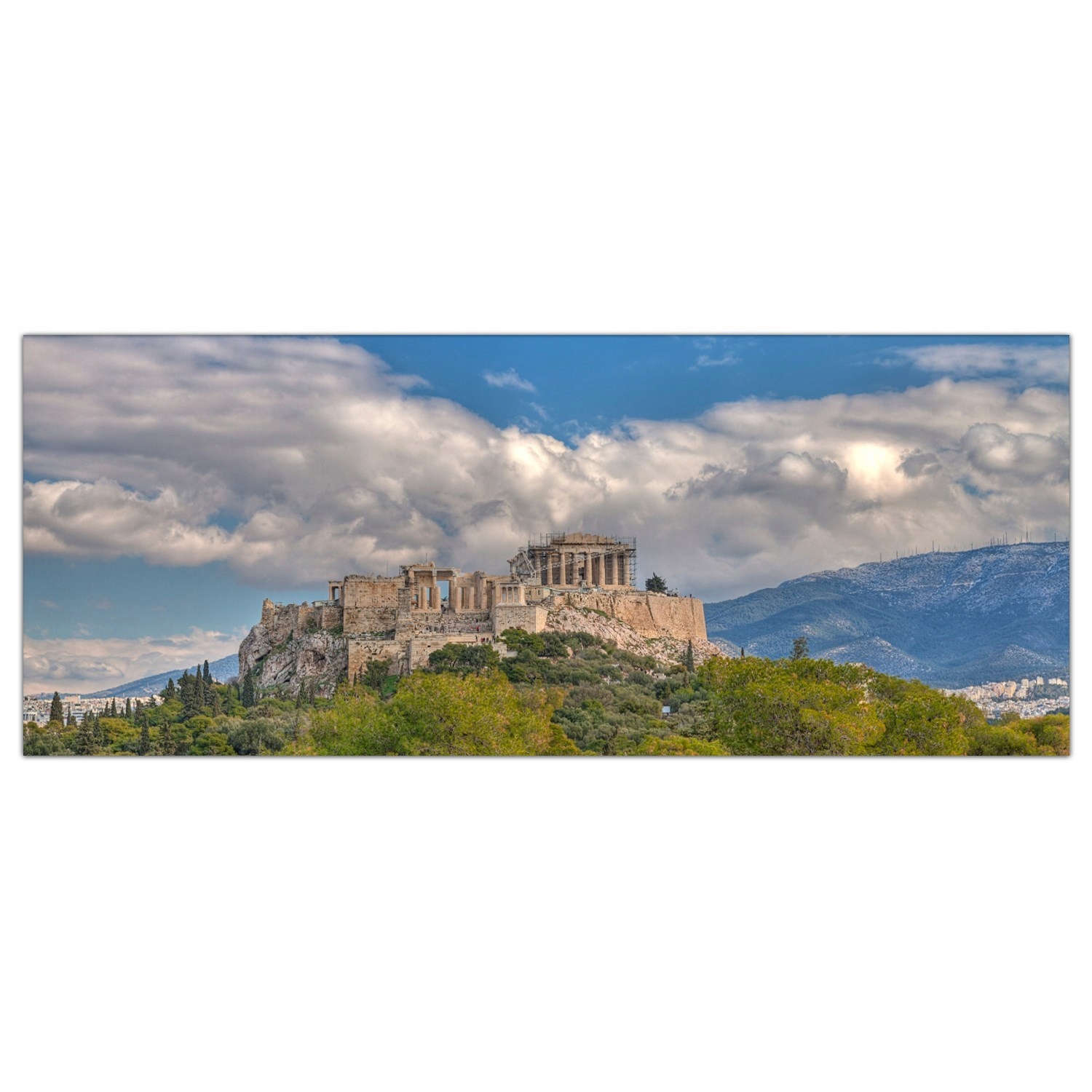 Akropolis Parthenon Řecko 125x50 Lacobel do kuchyně
