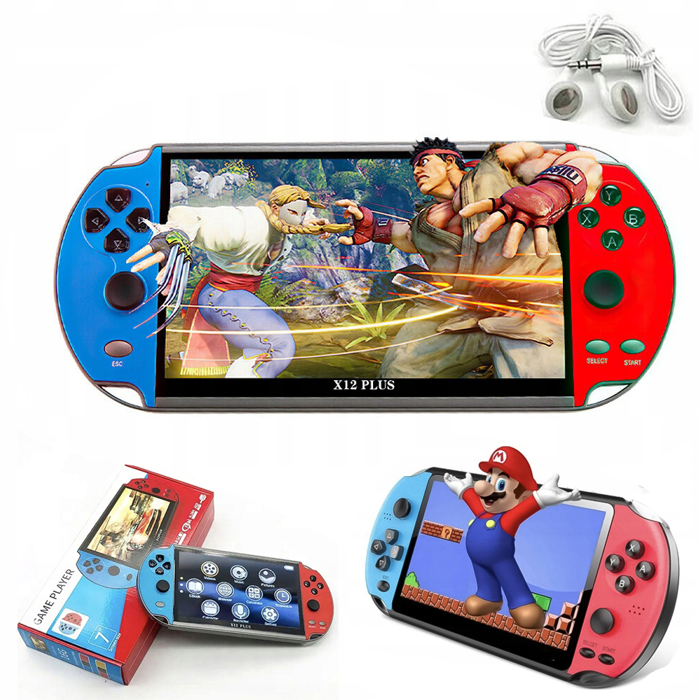 Wielofunkcyjny Konsola Do Gier X12PLUS 7 Cali 1000 Klasycznych Gier LCD