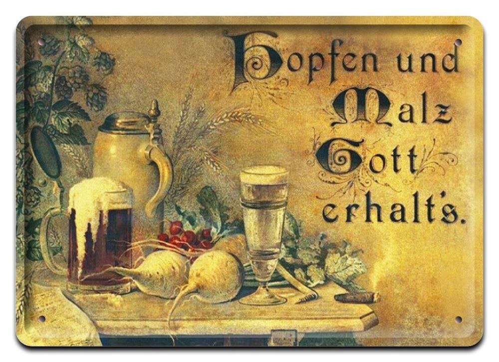 Piwo Metalowy Szyld Plakat Retro Vintage #10039