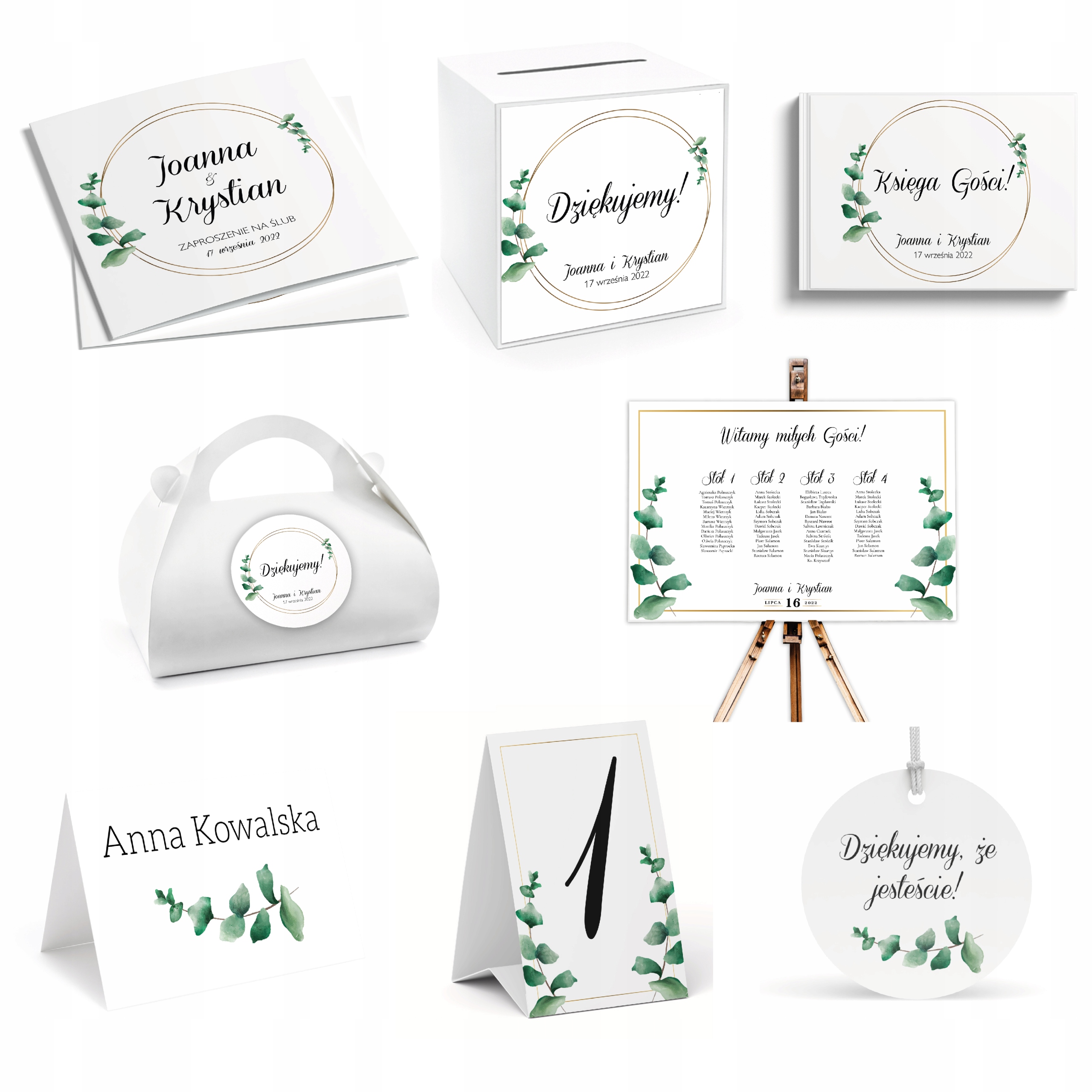 WINIETKI WIZYTÓWKI NA STÓŁ ŚLUB WESELE ZS06 - 4SZT Marka bez marki