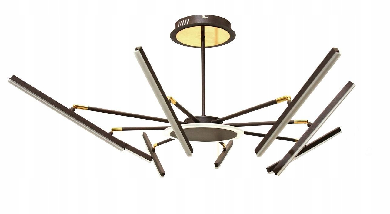 Dekorativní Led lampa lustr bronzové zlato dálkový ovladač