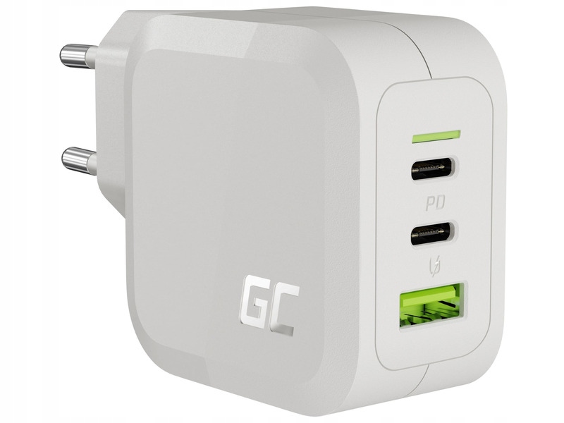 

Ładowarka PowerGaN 65W 2xUSB-C 1xUSB-A biała