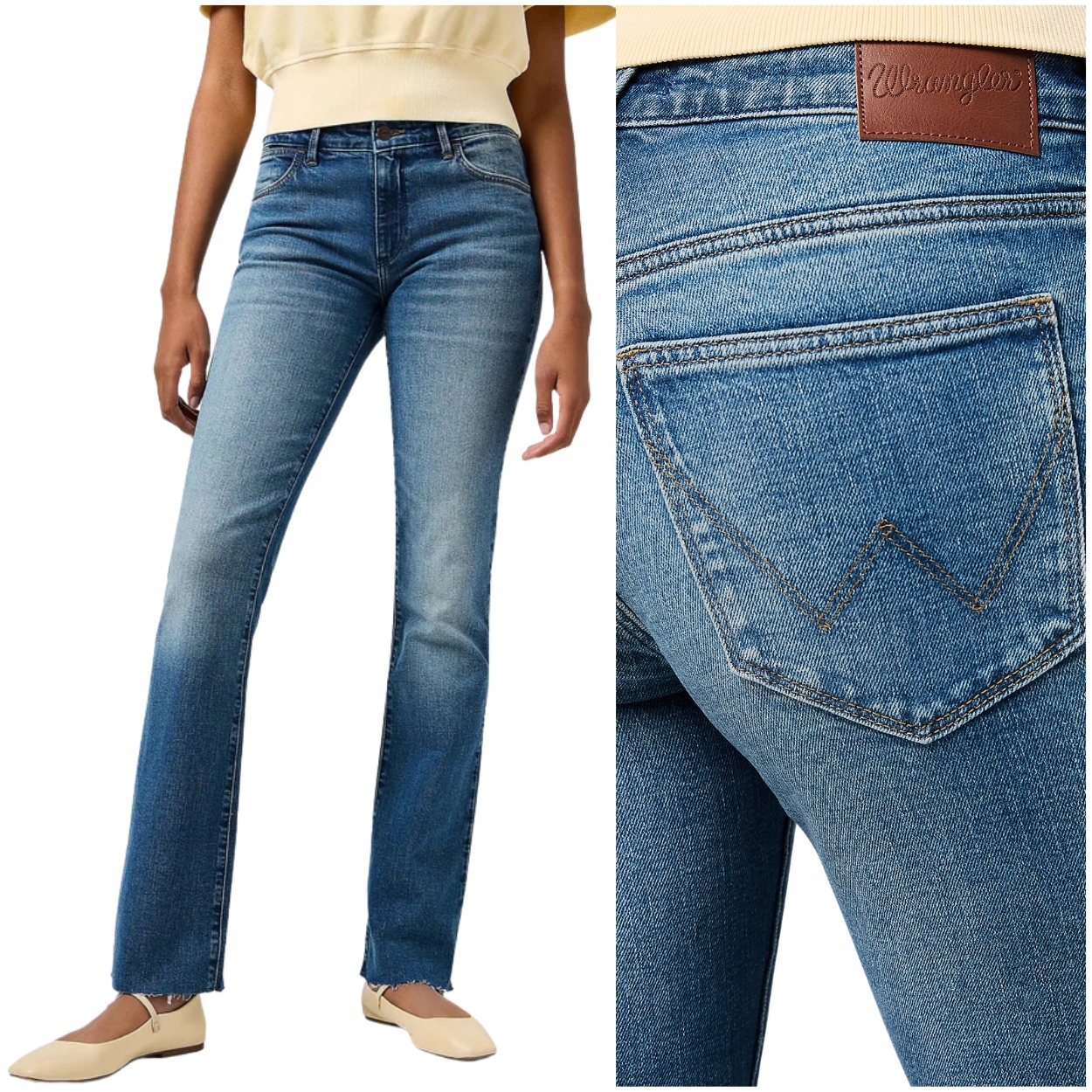 Wrangler Bootcut Filthy Sands rozšířené dámské džínové kalhoty W32 L32