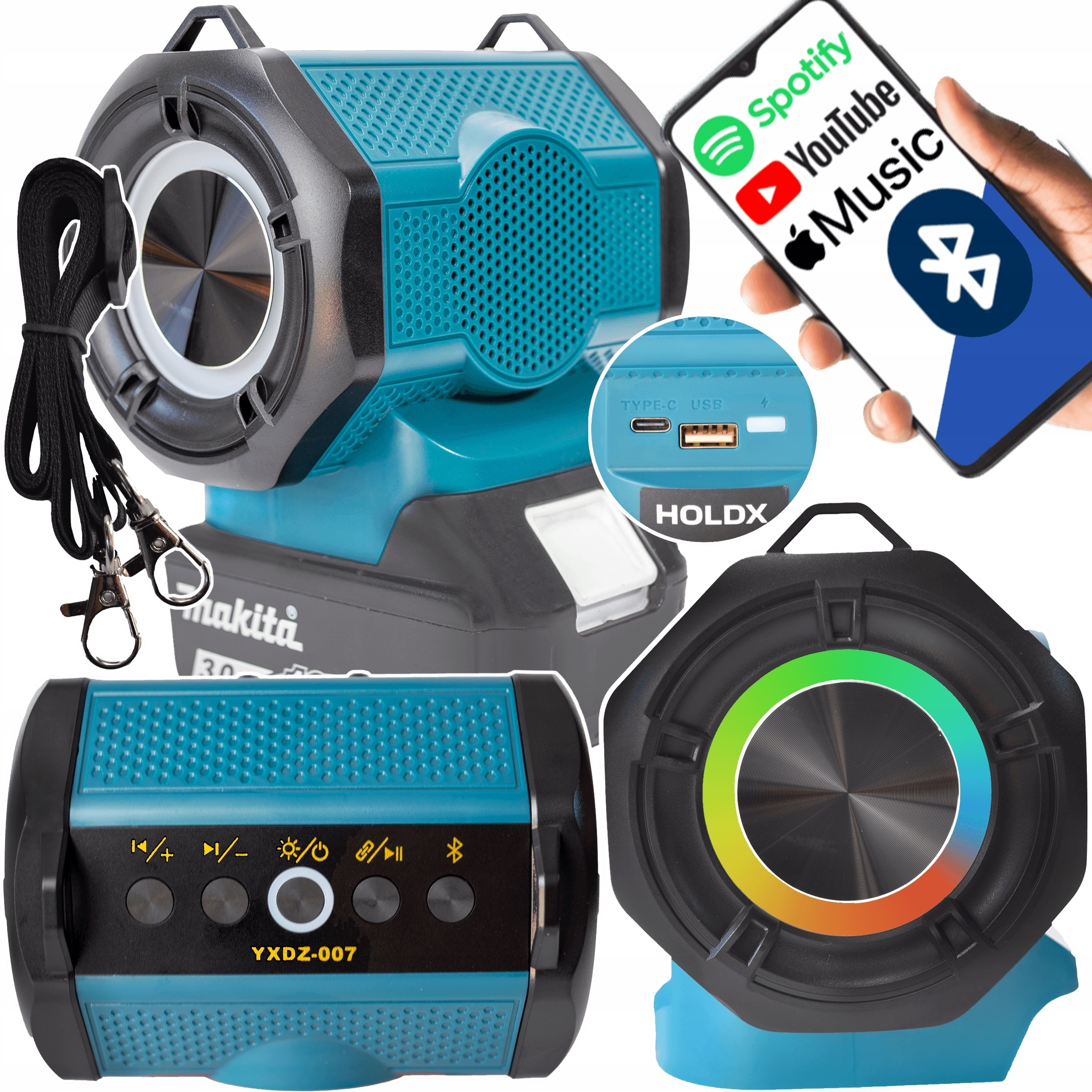 Reproduktor Na Baterie Makita Bluetooth Akumulátor 18 V