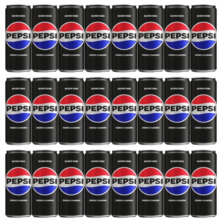 Levně Pepsi Zero Cukr Sycený nápoj plechovka sada 24 x 330 ml