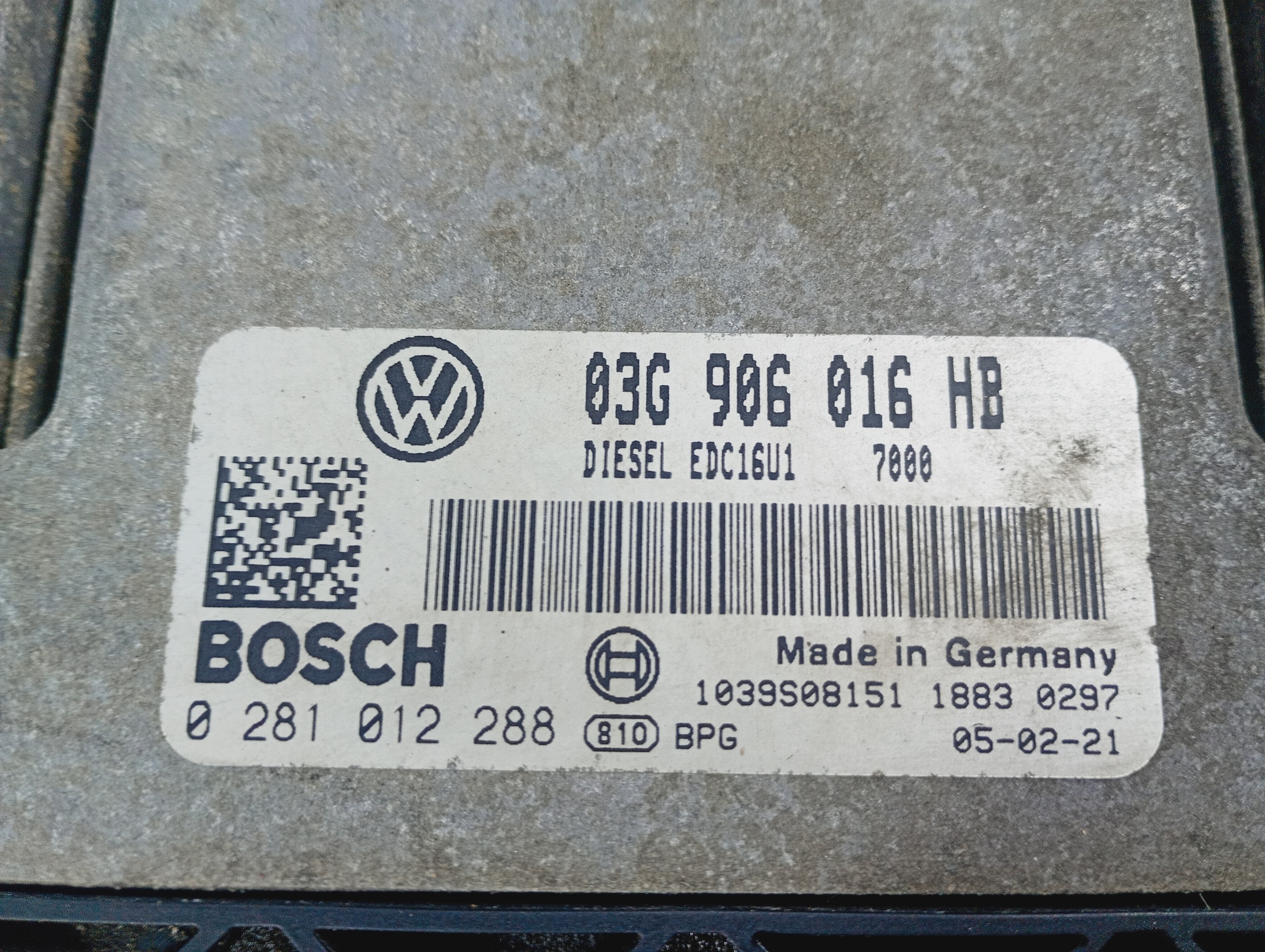 computer control unit of the engine OE 03G906016HB Seat Altea 5P 04-15