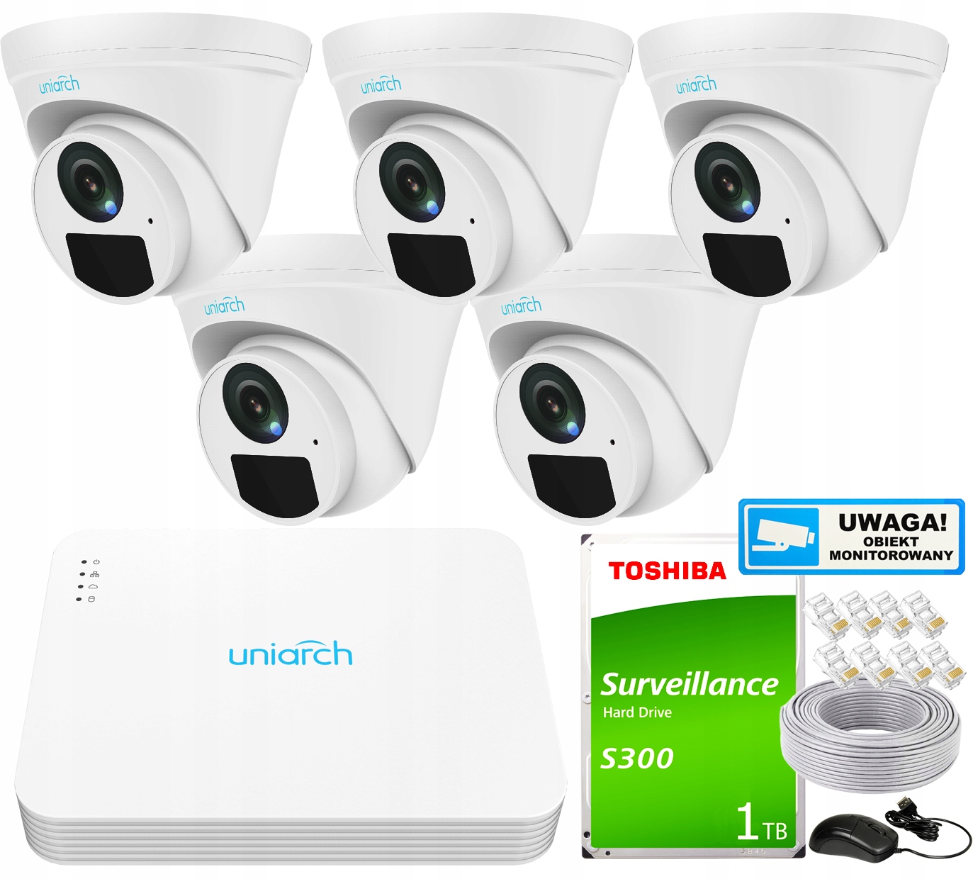 Zestaw Monitoringu Zewnętrzny IP 5x FullHD UNIARCH