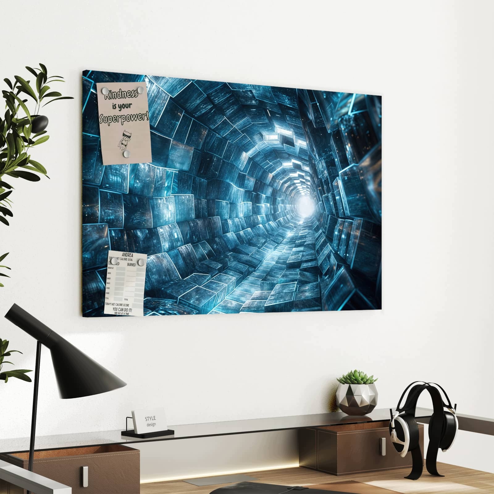 Magnetická tabule Futuristický Tunel 60 × 40 cm