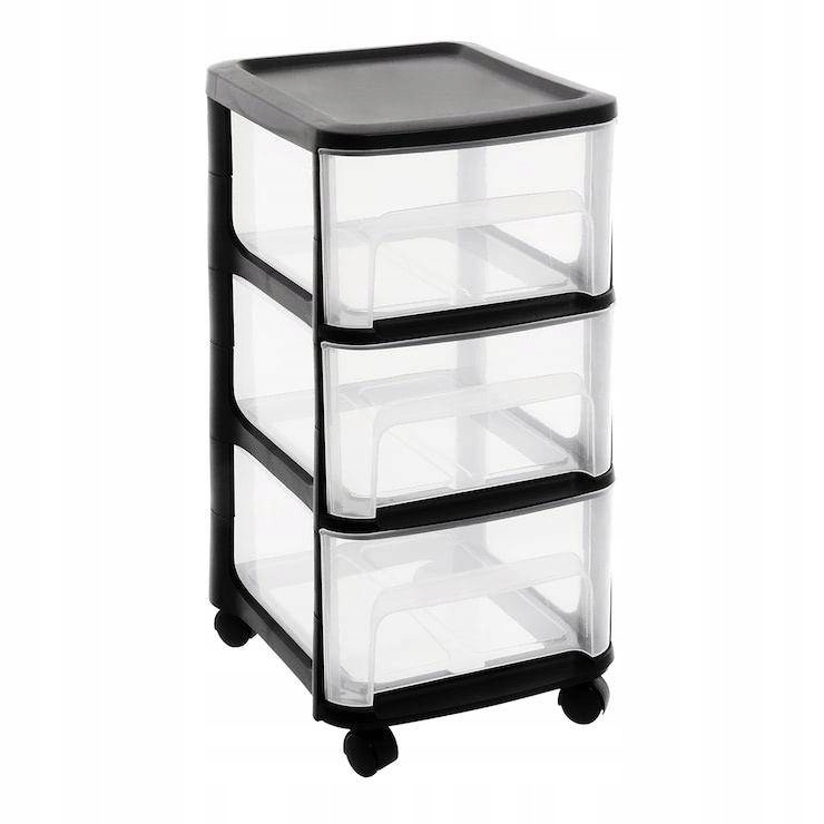 Szafka modułowa 3 szuflady na kółkach CITY TOWER CZARNA Marka Eda