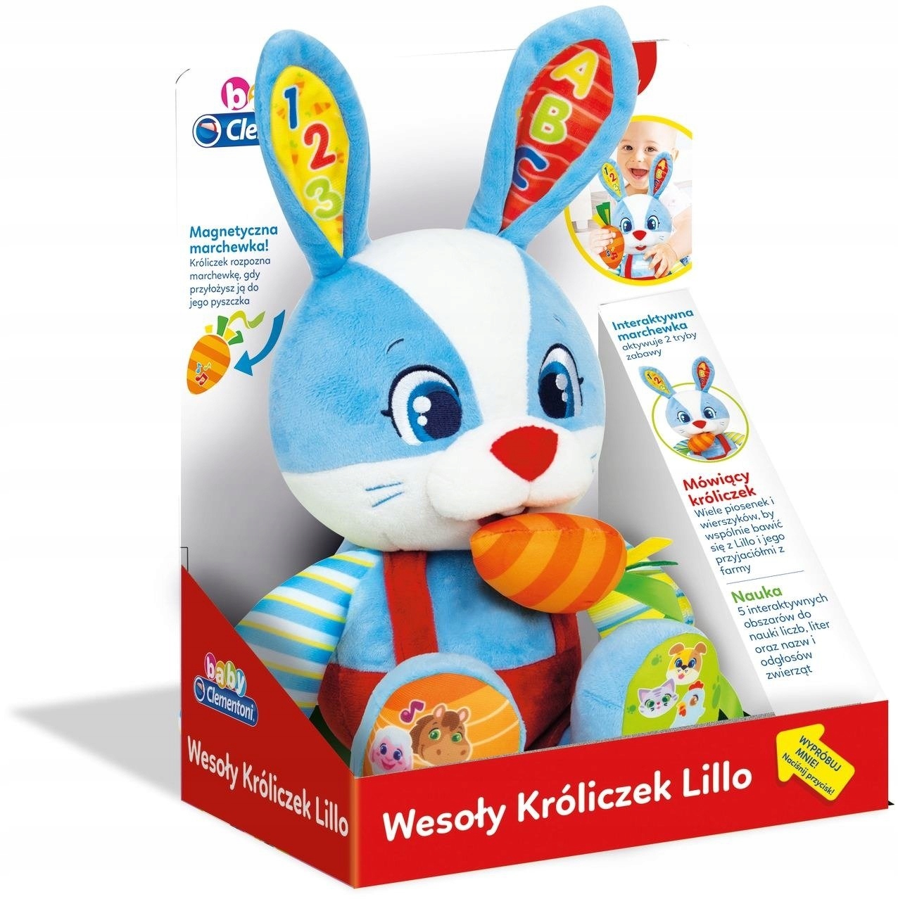 CLEMENTONI INTERAKTYWNY KRÓLICZEK LILLO MÓWI UCZY Płeć chłopcy