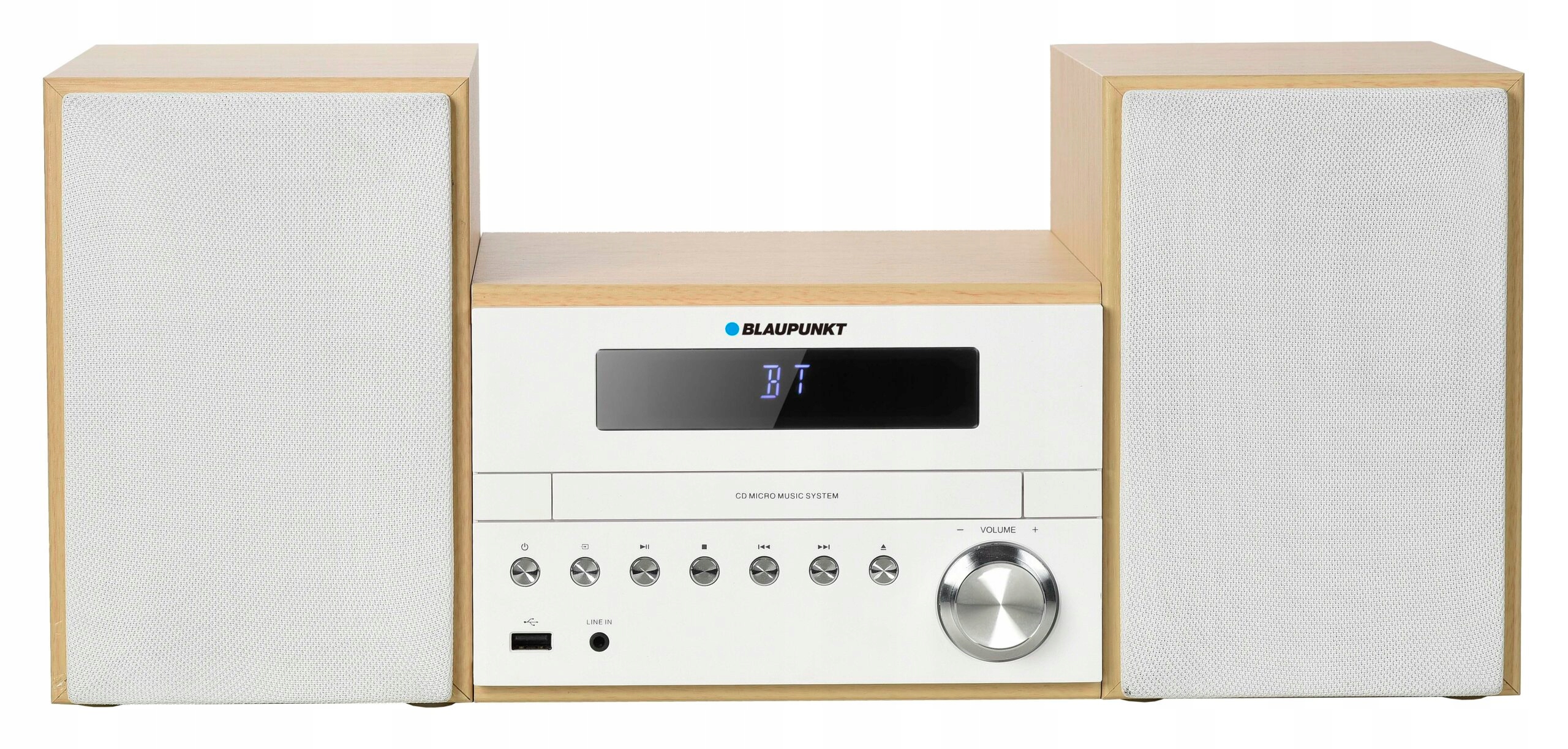 Mikro veža s Bluetooth CD Usb Aux Drevený dizajn s diaľkovým ovládaním Blaupunkt MS45BT