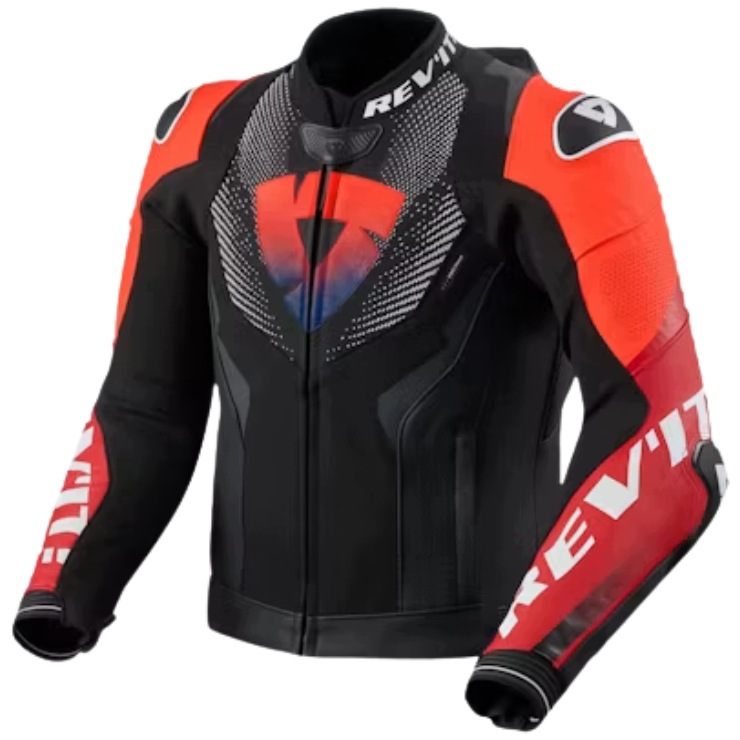 Rev'it Hyperspeed 3 Pro Čierna Červená Kožená Motocyklová Bunda 52