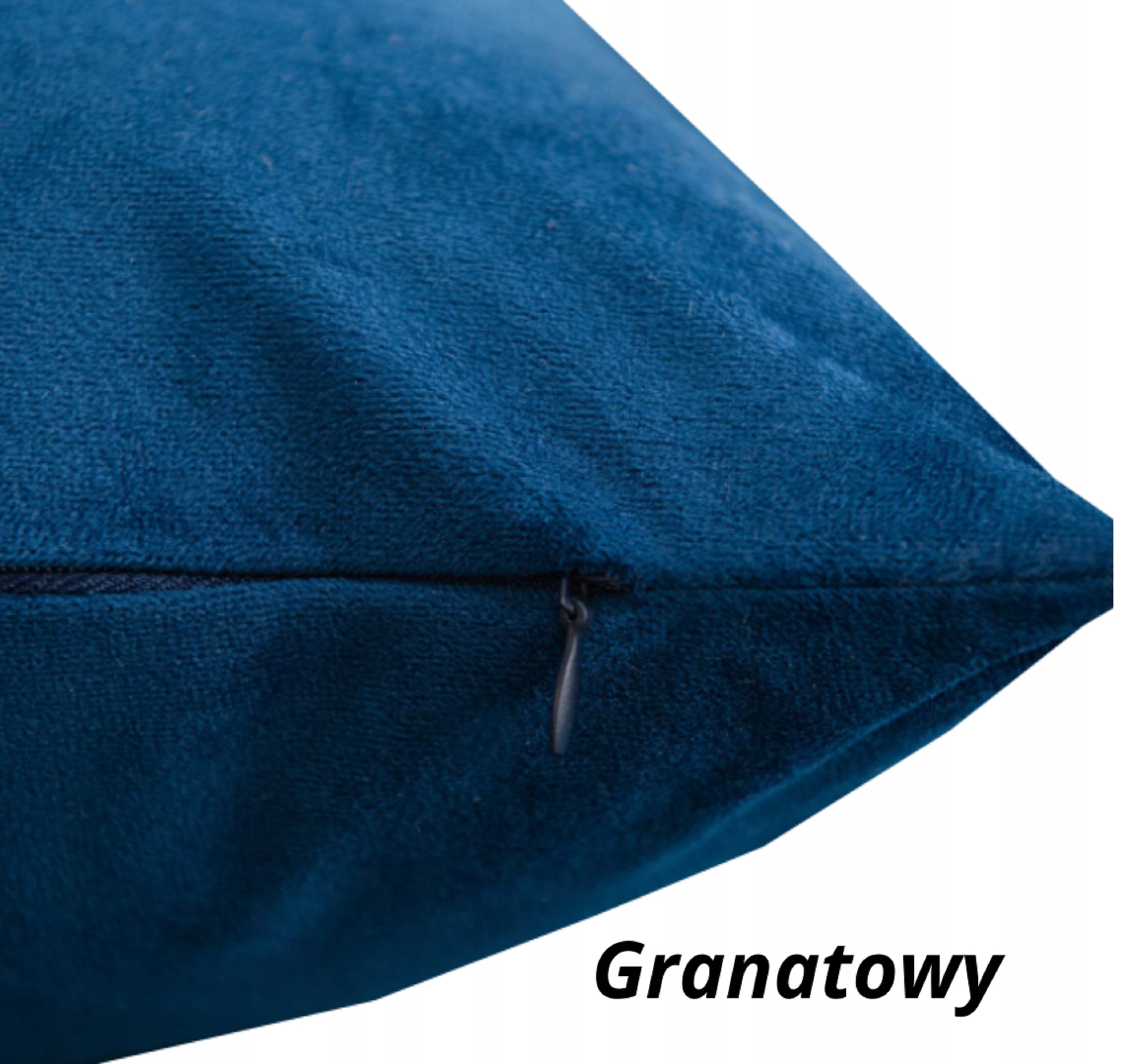 POSZEWKA NA PODUSZKĘ z CYRKONIAMI 40x40 WELUROWA Długość 40 cm