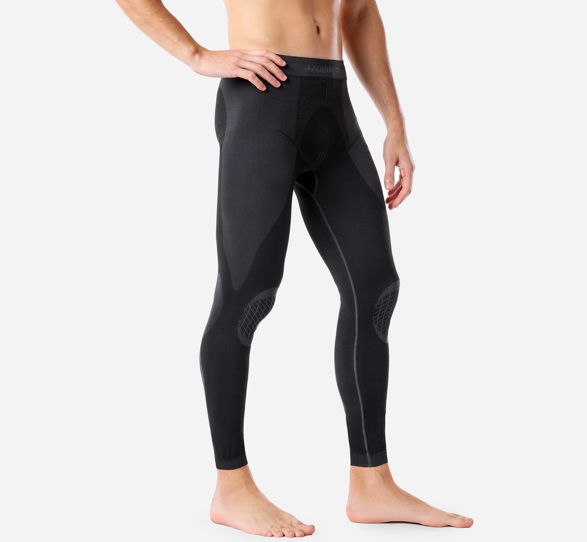 Spodnie Getry Termoaktywne Bielizna Termo męskie czarny / grafit L Marka Ladeheid