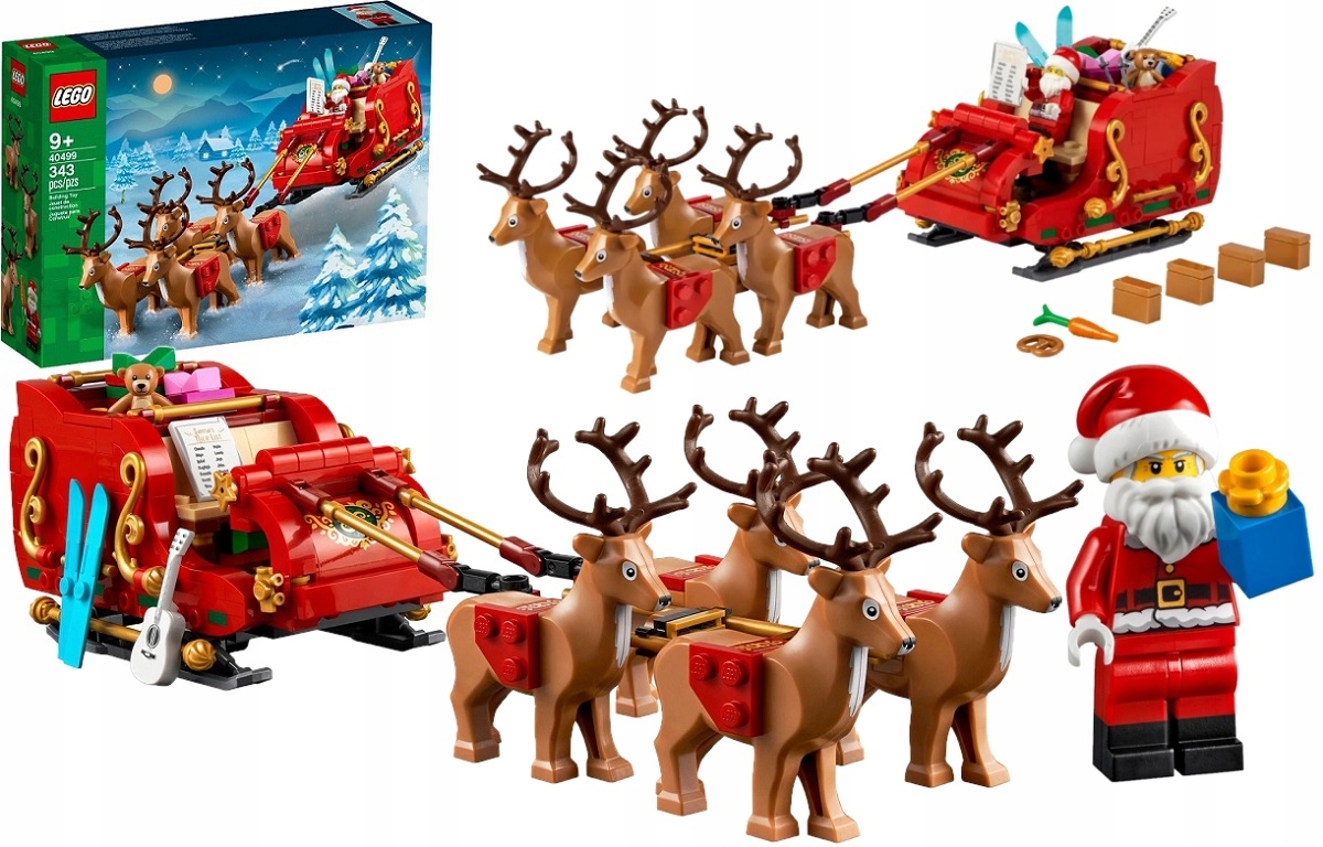 343 dílků stavebnice Lego Sáně svatého Mikuláše 40499