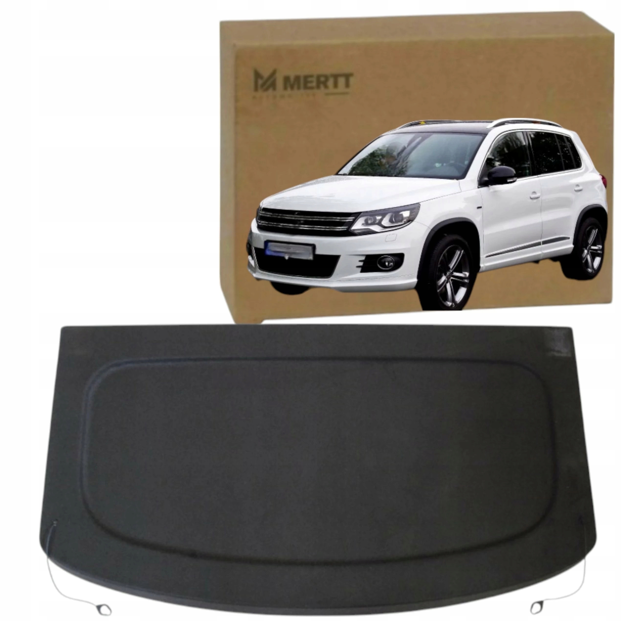 Volkswagen Tiguan I 5N 2007-2015 Kryt zavazadlového prostoru plato, černé