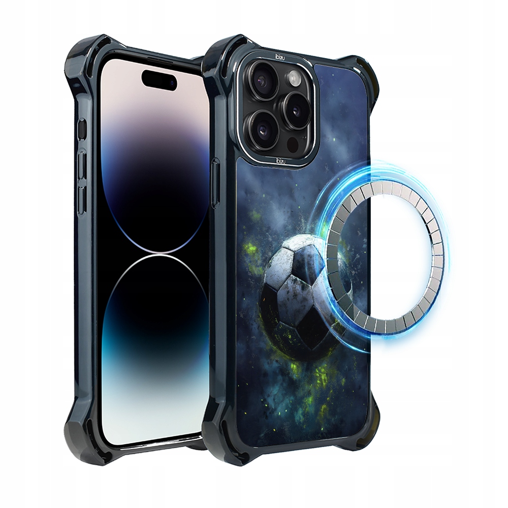 Pouzdro pro iPhone 14 Pro Max Ibizu DropGuard Ultra s MagSafe, Fotbal