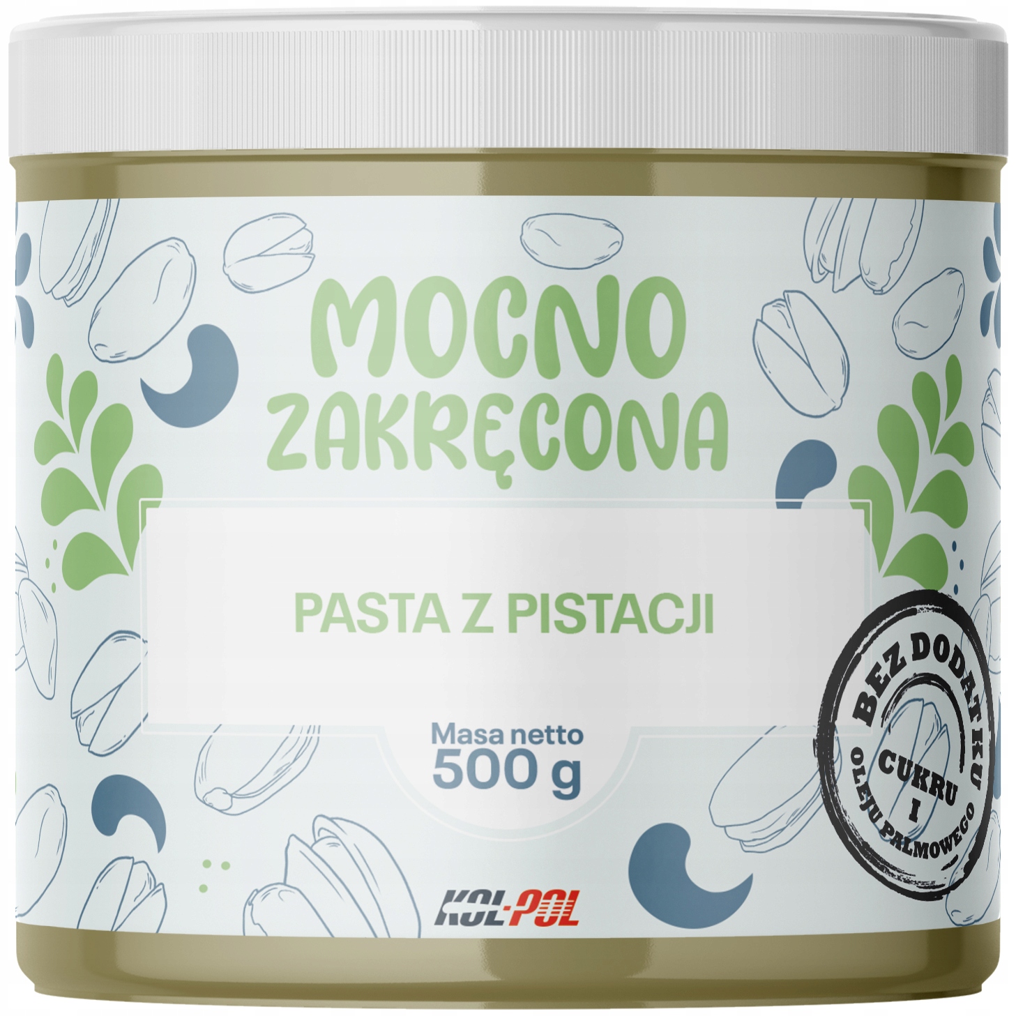 Levně Pistáciová Pasta 100% Pistácie 500 g Přírodní pistáciový krém Kol-Pol