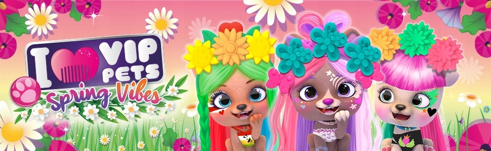 I LOVE VIP PETS SPRING VIBES PIESEK WODNE TATUAŻE Materiał plastik